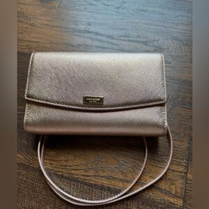Kate spade Crossbody/Convertible Trifold Wallet, Rose Gold,